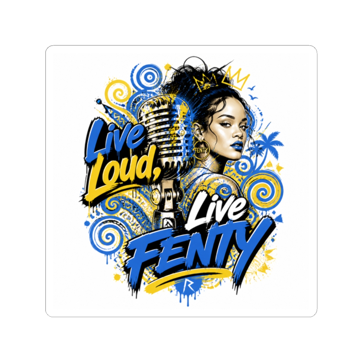 Rihanna "Live Loud, Live Fenty" Sticker - Official Stickers merchandise