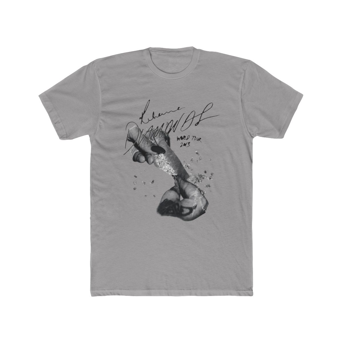 Rihanna Diamonds World Tour 2013 T Shirt S Black - alternate angle 2, merchandise