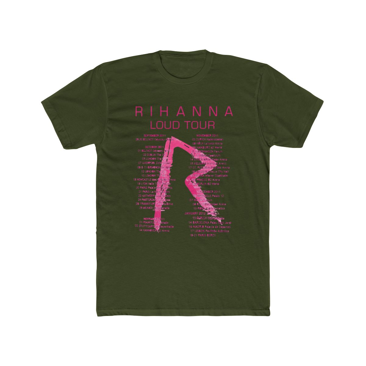 Preowned Rihanna Loud Tour T Shirt | Rihanna T Shirt | Festival - alternate angle 4, merchandise
